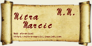 Mitra Marčić vizit kartica